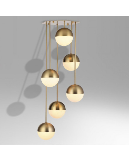 6 - Head Stilnovo Style Ceiling Lamp