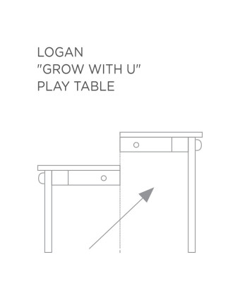 Logan "Grow With U" Play Table - White