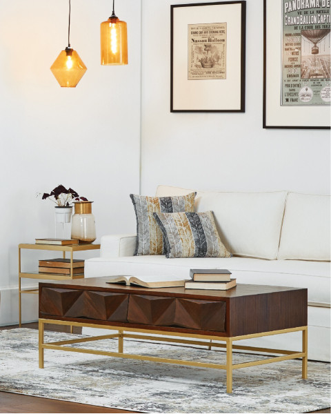 BRYLEE TRIGONOMETRIC COFFEE TABLE