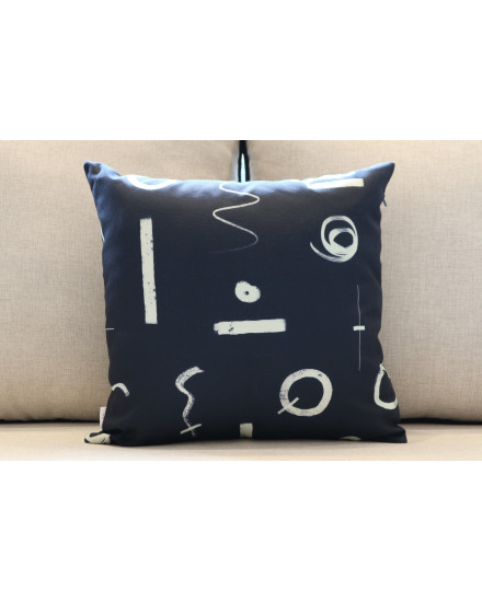 Abstract Ivory Cushion